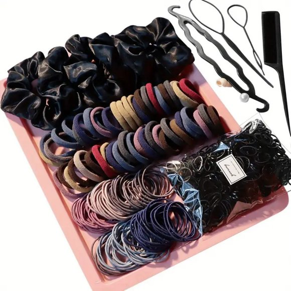 755pcs Hair Accessories For Woman Set Seamless Ponytail Holders Variety Hair - Picture 11 of 11